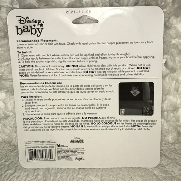 Disney Baby Minnie Mouse On Board Sign - Picture 4 of 4